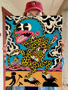 Leopard Transforming on a Construction Site print