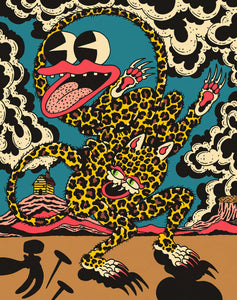 Leopard Transforming on a Construction Site print